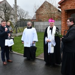 Starosta Kępiński Rober Kieruzal, Broboszc Parafii Bralin ks. Roman Krzyżaniak, ks. Biskup Łukasz Buzun, Proboszcz Parafii Słupia pod Bralinem ks. Marcin Nowicki