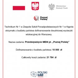 dofinansowanie wyjazdu uczniów