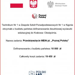 Dofinansowanie w ramach programu ,,Poznaj Polskę