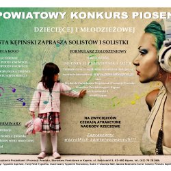 Plakat IX Powiatowy Konkurs Piosenki Dziecięcej i Młodzieżowej