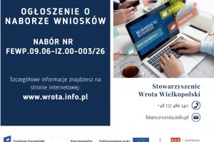OGŁOSZENIE O NABORZE WNIOSKÓW O WSPARCIE